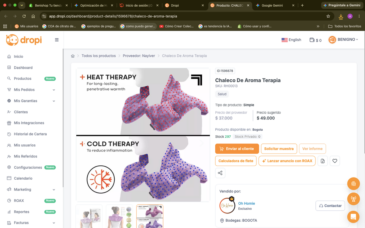 Chaleco Térmico y de Aromaterapia | Relajación y Alivio Anti-Estrés| Pago contra entrega