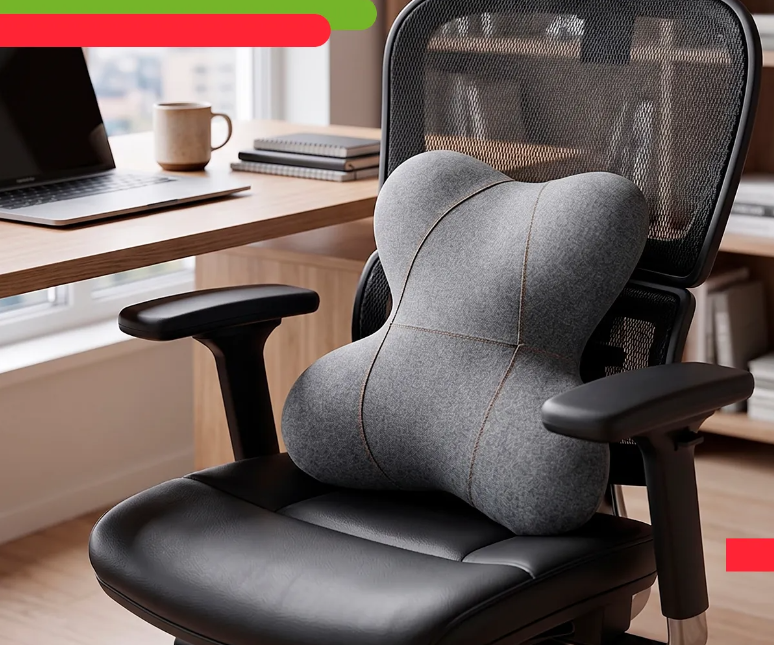 Cojín Lumbar Ergonómico de Memoria para Silla de Oficina y Auto| Pago contra entrega