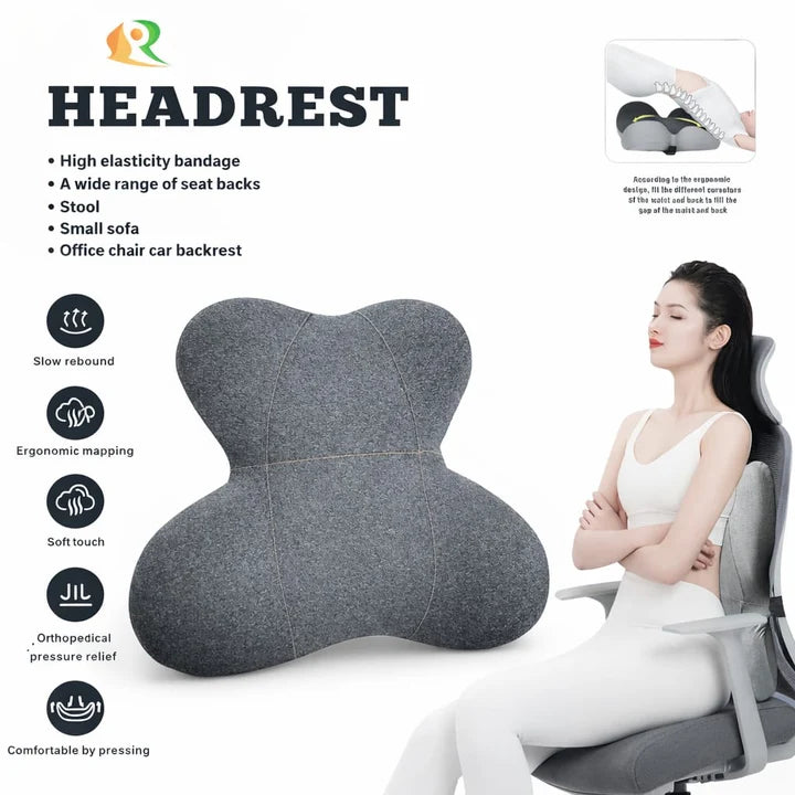 Cojín Lumbar Ergonómico de Memoria para Silla de Oficina y Auto| Pago contra entrega