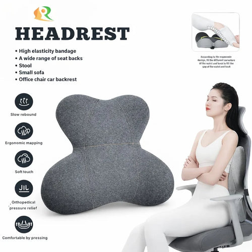 Cojín Lumbar Ergonómico de Memoria para Silla de Oficina y Auto| Pago contra entrega